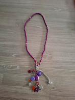 Nieuw handmade ketting kraaltjes Paars & bedels, Ophalen of Verzenden, Nieuw, Paars, Overige materialen