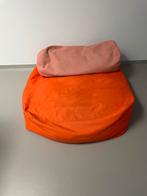 Oranje Zitzak met Kussen - Fatboy, Huis en Inrichting, Zitzakken, Ophalen, Gebruikt, Oranje, Zitzak