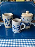 Keulse potten en bierpul suikerpot met deksel., Antiek en Kunst, Antiek | Keramiek en Aardewerk, Ophalen of Verzenden