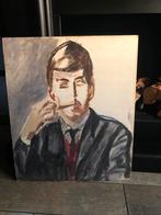 Portret man met pijp, Antiek en Kunst, Ophalen of Verzenden
