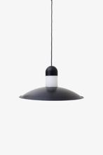 Vintage UFO hanglamp Glasshütte Limburg metaal en opaal glas, Huis en Inrichting, Lampen | Hanglampen, Onbekend, Ophalen of Verzenden