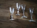 Vier oude borrelglaasjes, Ophalen of Verzenden, Zo goed als nieuw, Borrel- of Shotglas