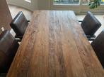 Teakhouten eettafel, Huis en Inrichting, Tafels | Eettafels, Modern industrieel., Gebruikt, Teakhout, 150 tot 200 cm