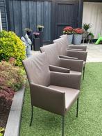 Bert plantagie Eetkamerstoelen type Arc, Huis en Inrichting, Stoelen, Ophalen, Bruin, Leer, Zo goed als nieuw