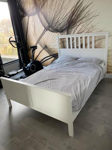 Wit ikea Hemnes Bedframe 140x200 inclusief Matras! - afbeelding 1