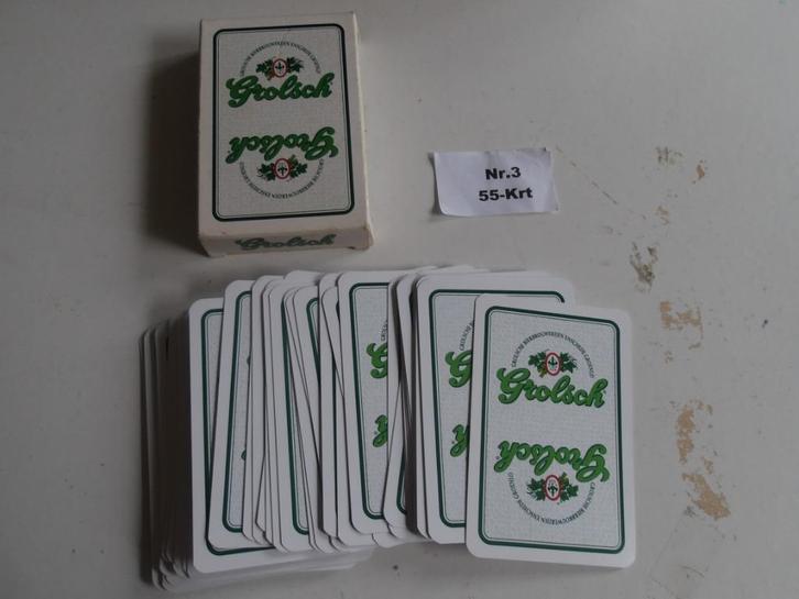 Grolsch speelkaarten (nr.3) 55-Krt, Verzamelen, Biermerken, Nieuw, Overige typen, Grolsch, Ophalen of Verzenden
