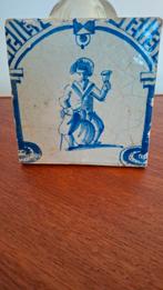 Antieke Delftse Poort Tegel Drinkende Man 1625 - 1650, Ophalen of Verzenden