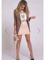 Nikkie vegan leren rok roze 38, Maat 38/40 (M), Ophalen of Verzenden, Zo goed als nieuw, Roze