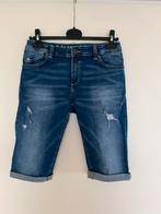 170 short korte spijkerbroek blauw met destroy detail (zgan), Jongen, Ophalen of Verzenden, Broek, WE Fashion