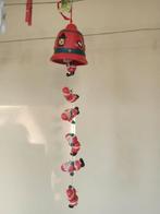 Vintage/retro kerstmobiel kerstklok en kerstmannen keramiek, Diversen, Kerst, Ophalen of Verzenden, Gebruikt