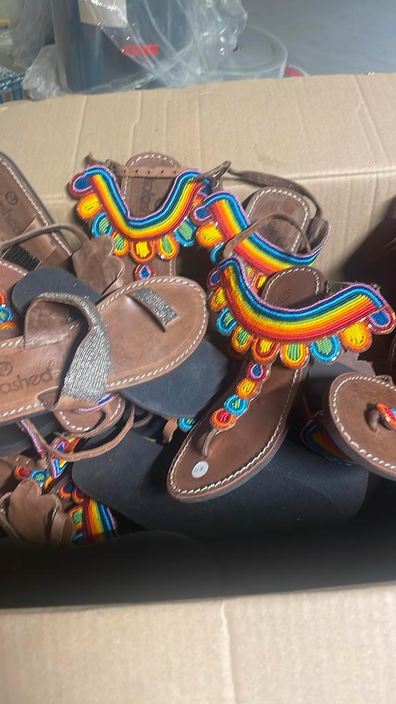 Zomer sandalen slippers leer sosplashed boho Ibiza, Zakelijke goederen, Partijgoederen en Retail | Franchising, Wederverkoop en Distributie