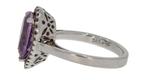 Amethist 26 diamanten fraaie 14k gouden dames ring luxe, Voordeelsieraden, Ophalen of Verzenden, Zo goed als nieuw, 17 tot 18