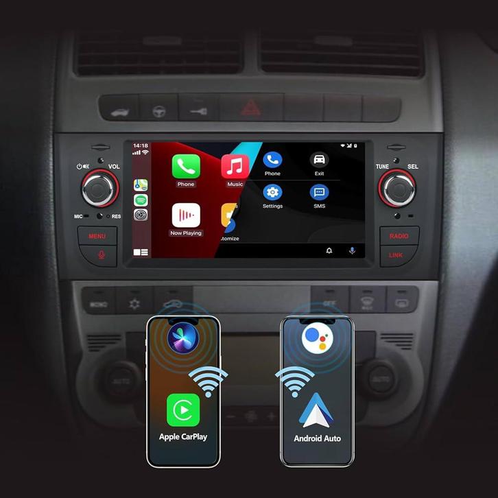 Fiat Punto 2005-2017– CarPlay & Android Auto, Auto diversen, Autoradio's, Nieuw, Ophalen