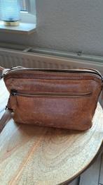 Leren damestas, Sieraden, Tassen en Uiterlijk, Tassen | Damestassen, Ophalen of Verzenden, Zo goed als nieuw, Bruin, Handtas