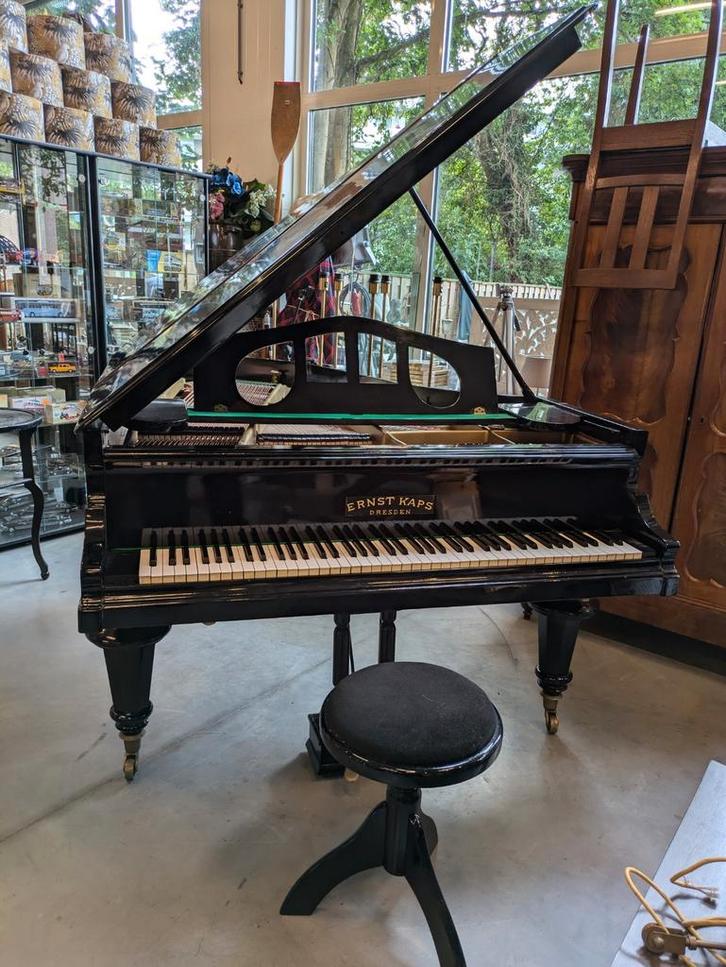 Ernst Kaps Dresden Vleugel - Prachtinstrument, Muziek en Instrumenten, Piano's, Gebruikt, Vleugel, Zwart, Hoogglans, Ophalen