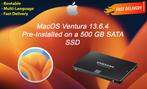 MacOS Ventura 13.6.4 VoorGeïnstalleerde SSD 500 GB macOS OSX, Computers en Software, Besturingssoftware, Nieuw, MacOS, Ophalen of Verzenden