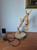 Tafellamp hout en touw, Huis en Inrichting, Ophalen of Verzenden, Zo goed als nieuw, Hout, Minder dan 50 cm