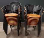34 Industriële stoelen metaal zwart hout cafestoelen horeca, Huis en Inrichting, Vijf, Zes of meer stoelen, Metaal, Ophalen of Verzenden