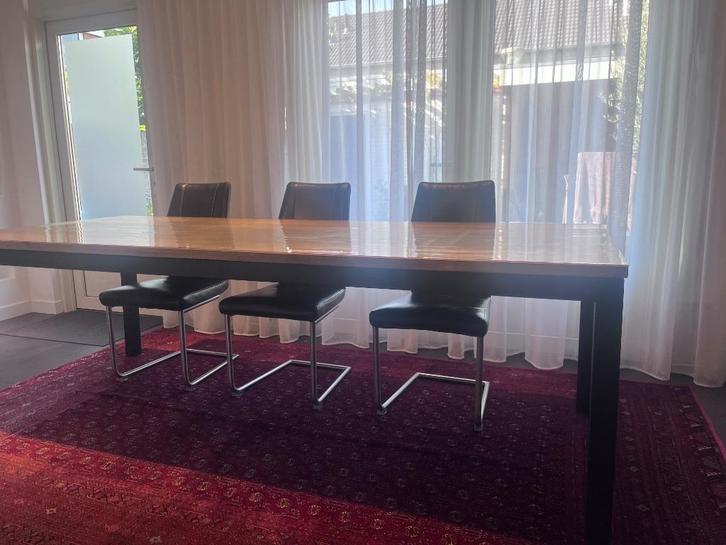 Eettafel, Huis en Inrichting, Tafels | Eettafels, Zo goed als nieuw, 50 tot 100 cm, 200 cm of meer, Vijf personen of meer, Rechthoekig