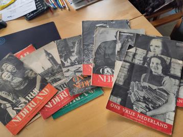 Ons Vrije Nederland 9 stuks, jul-sept 1945 beschikbaar voor biedingen