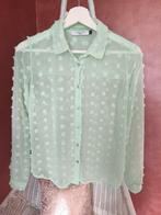 Costes - Blouse mintgroen transparant mesh 3D - mt xs, Verzenden, Zo goed als nieuw, Costes, Maat 34 (XS) of kleiner