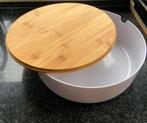 Saladeschaal bamboe en kunststof, Huis en Inrichting, Keuken | Servies, Ophalen, Overige materialen, Nieuw, Schaal of Schalen