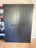Kledingkast 3-deurs 195x140x55 cm Donker Blauw, Kinderen en Baby's, Kinderkamer | Commodes en Kasten, Gebruikt, Kast, 50 tot 70 cm