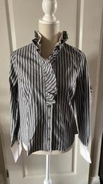 Blouse Grijs gestreept met roezel kraag Maat 40 My Style, Zo goed als nieuw, My Style, Grijs, Ophalen