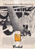 Retro reclame 1980 Grolsch bier de leguanenmaker, Verzamelen, Ophalen of Verzenden