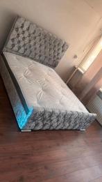 Luxury Velvet Panel Bed – Premium Design, Verzenden, Nieuw, Tweepersoons