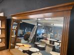 Spiegel 160x115 massief hout showroom model van 499 nu 149, Antiek en Kunst, Ophalen, Rechthoekig, 150 tot 200 cm, 100 tot 150 cm