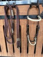Western bitloos sidepull hoofdstel + touwteugels, Ophalen of Verzenden, Zo goed als nieuw, Western