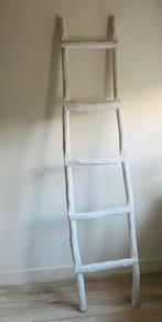 Decoratie ladder hout wit, Zo goed als nieuw, Ophalen