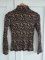 Zwart/goud panterprint shirt | XS/34, Zwart, Nieuw, Ophalen of Verzenden, Lange mouw