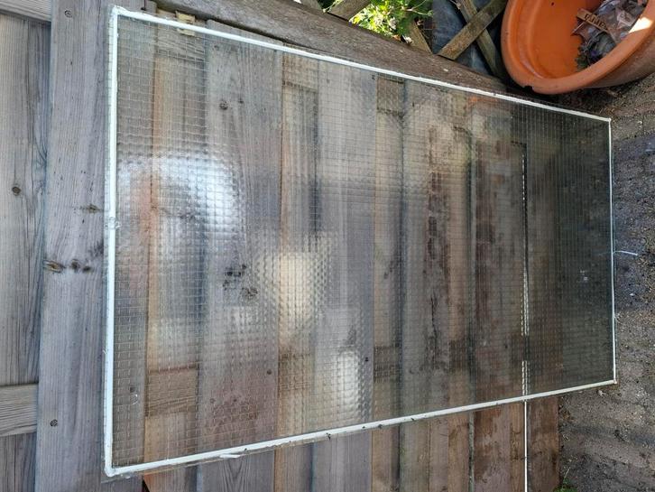 Schuurdeur glas raam, Doe-het-zelf en Verbouw, Glas en Ramen, Zo goed als nieuw, Gevelraam of Ruit, Minder dan 80 cm, Ophalen