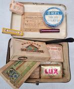 Mooie antieke EHBO-trommel met veel originele hulpmiddelen, Ophalen of Verzenden