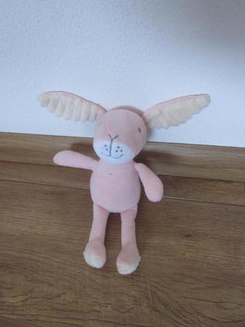 Happy Horse roze -wit superzacht pluche konijn knuffel beschikbaar voor biedingen