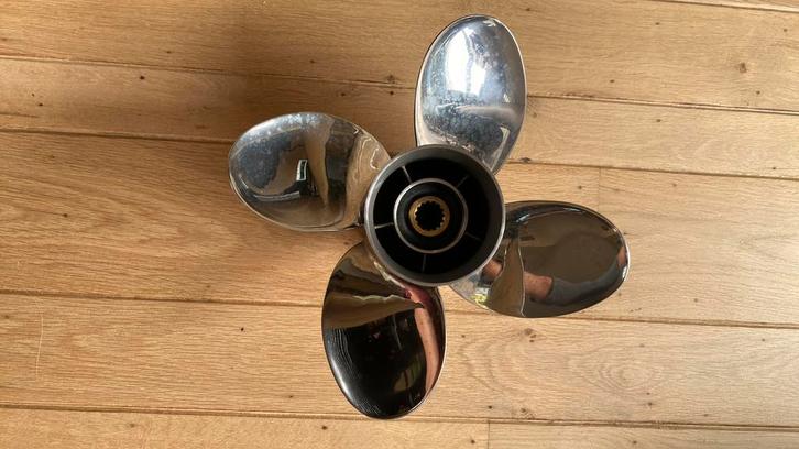 PowerTech 4-bladige roestvrijstalen schroef, Watersport en Boten, Bootonderdelen, Nieuw, Motor en Techniek, Motorboot, Ophalen of Verzenden