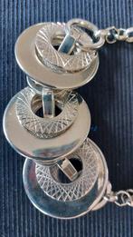 Modernistische zilverkleurige ketting €3, Overige materialen, Ophalen of Verzenden, Zo goed als nieuw, Zilver