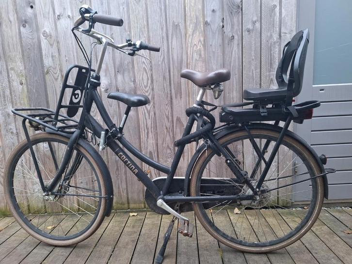 Cortina moederfiets E-bike - Fijne gezinsfiets!, Fietsen en Brommers, Fietsen | Dames | Damesfietsen, Gebruikt, Overige merken