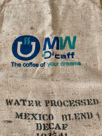 MW Decaff koffiebonen jute zak uit Mexico 113x67cm beschikbaar voor biedingen