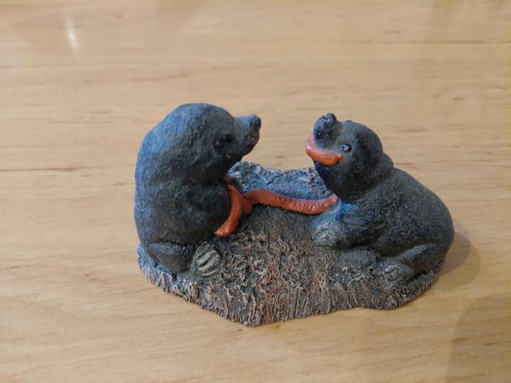 Mollenbeeldje met worm - Perfecte staat!, Huis en Inrichting, Woonaccessoires | Overige, Zo goed als nieuw, Ophalen of Verzenden