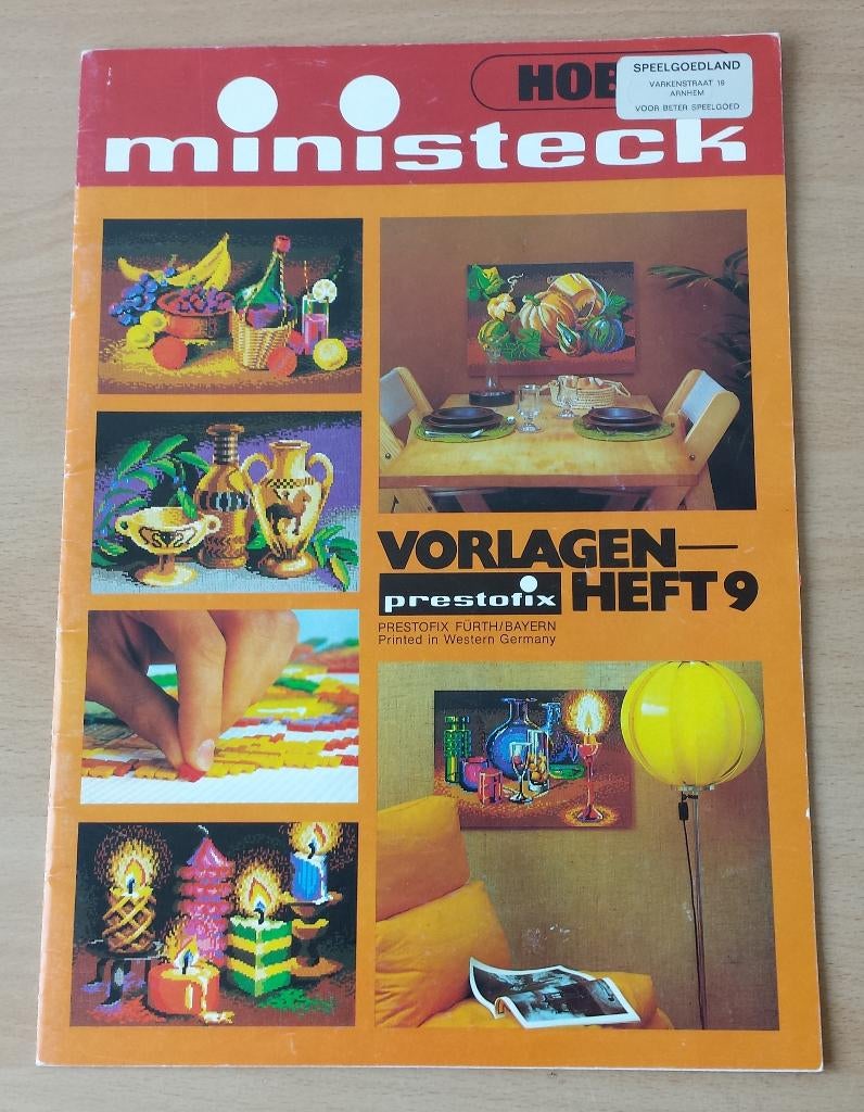 Ministeck - Voorbeeldboek nr.9 - Stillevens - 1977, Gebruikt, Voorbeeldboek, Ophalen of Verzenden, Ministeck