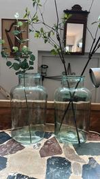 Vintage Hongaarse glazen vazen, brocante potten, -, -, Ophalen of Verzenden, Glas