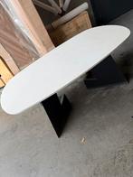 Nieuwe keramieke salontafel beige zwart, Huis en Inrichting, Tafels | Salontafels, Ophalen, 50 tot 100 cm, Zo goed als nieuw, Minder dan 50 cm