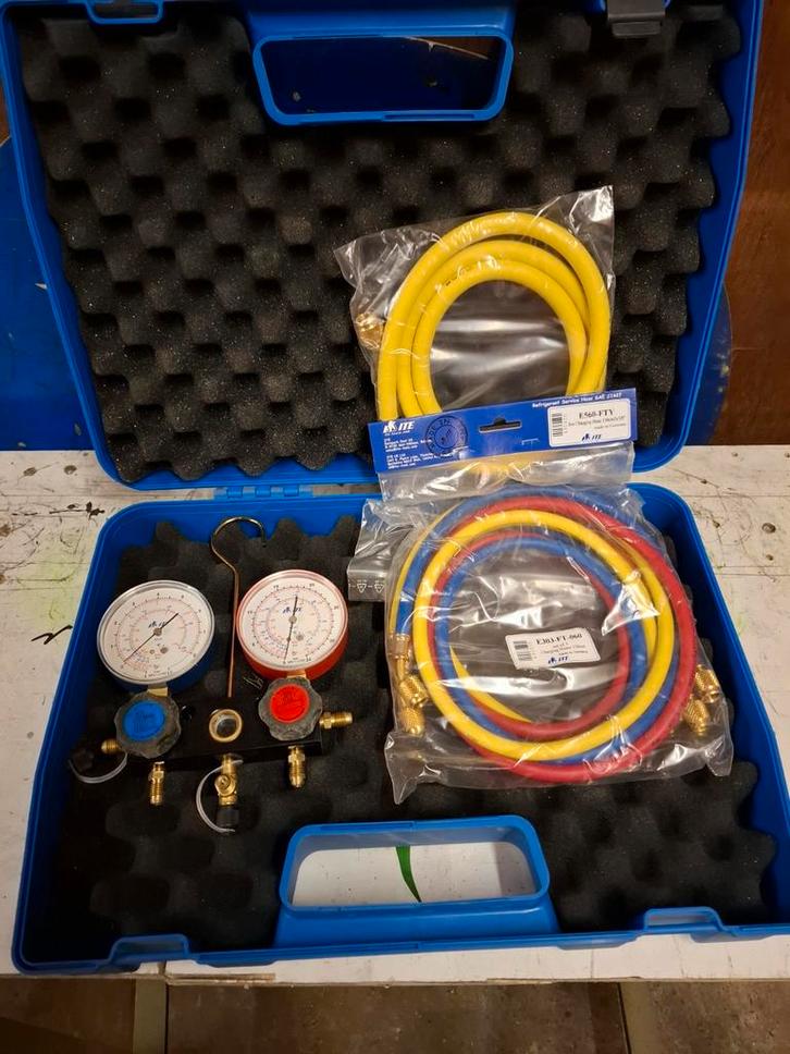Nieuwe ITE Manometerset 2-weg Airco Koudemiddel, Auto-onderdelen, Airco en Verwarming, Universele onderdelen, Nieuw, Ophalen of Verzenden