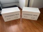 2 opbergkisten - storage boxen wit / grijs, Minder dan 50 cm, Minder dan 50 cm, Zo goed als nieuw, Overige houtsoorten
