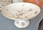 Porseleinen Franse schaal op voet met vlinders en bloemen, Antiek en Kunst, Curiosa en Brocante, Ophalen of Verzenden