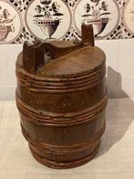 antiek gekuipt tonnetje voorraadtonnetje volkskunst, Ophalen of Verzenden