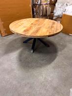 Nieuwe mango eettafel rond model 160 cm doorsnee, Huis en Inrichting, Tafels | Eettafels, Ophalen, Nieuw, Rond, 150 tot 200 cm